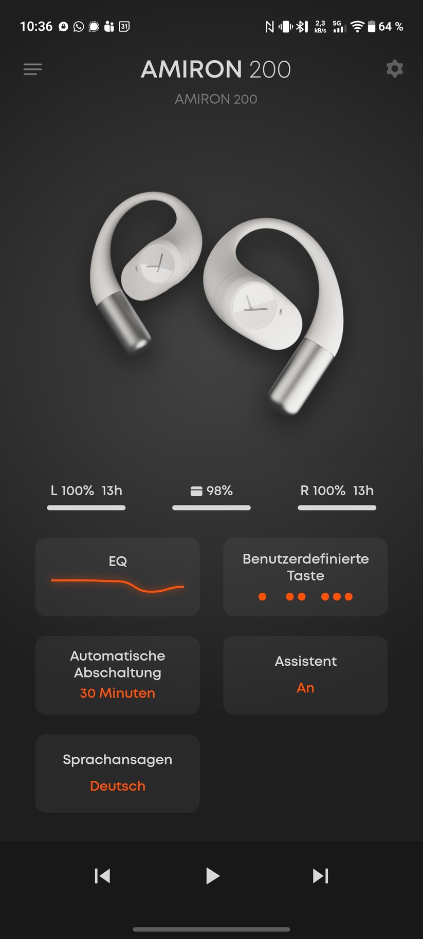 Beyerdynamic Amiron 200 Screenshot