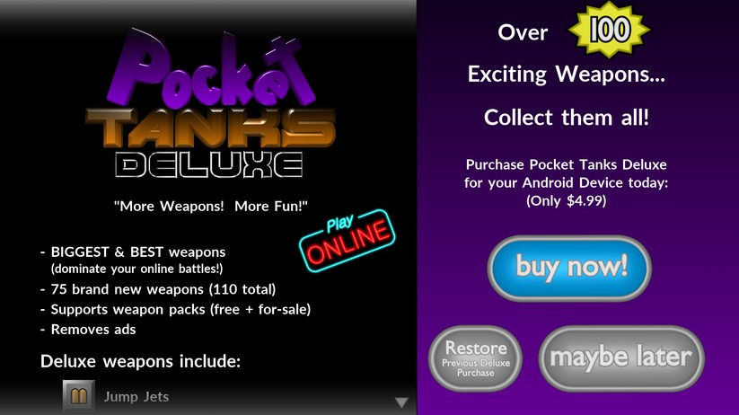Pocket Tanks – Screenshot