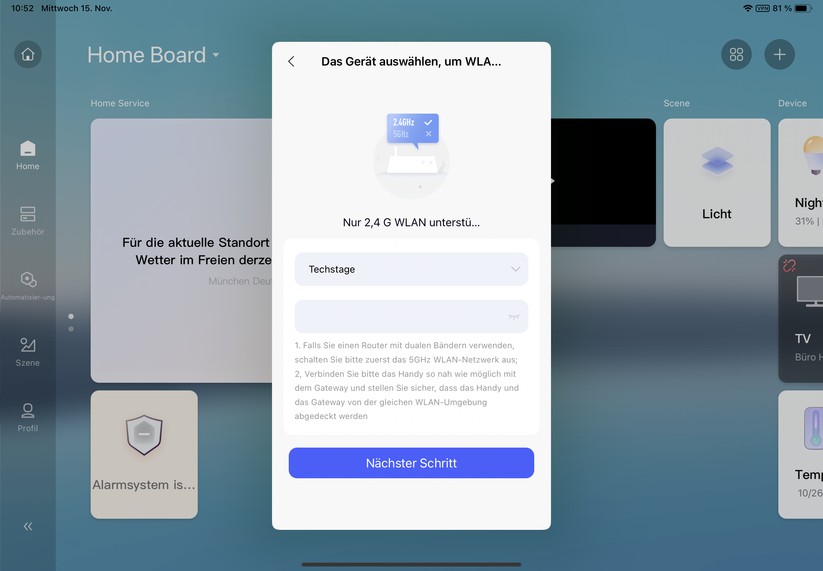 PTZ-Überwachungskamera Aqara E1: Inbetriebnahme, Homekit, Bedienung, Aufnahmen