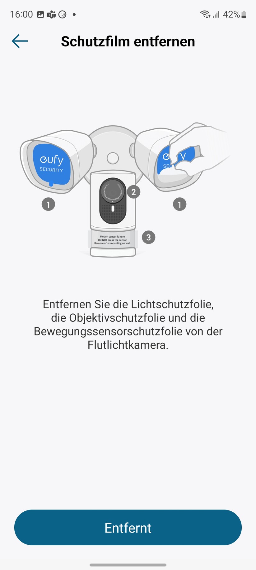 Eufy Floodlight Cam (2500 Lumen, Full-HD): Inbetriebnahme 27
