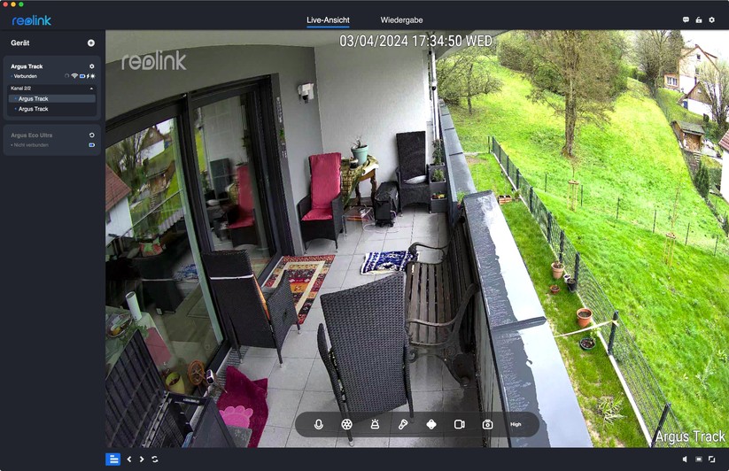 Reolink Argus Track: Konfiguration mit Desktop-App