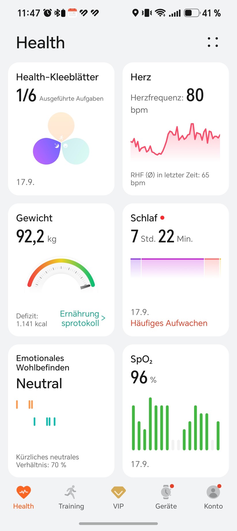 Huawei Watch D3: Health App