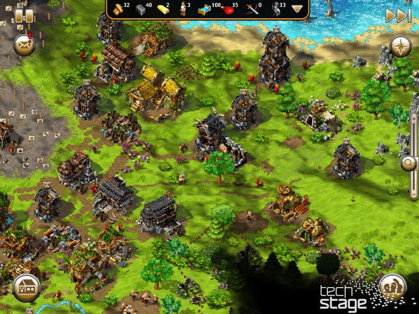 Niedlich: Der Blick auf die Siedlung.