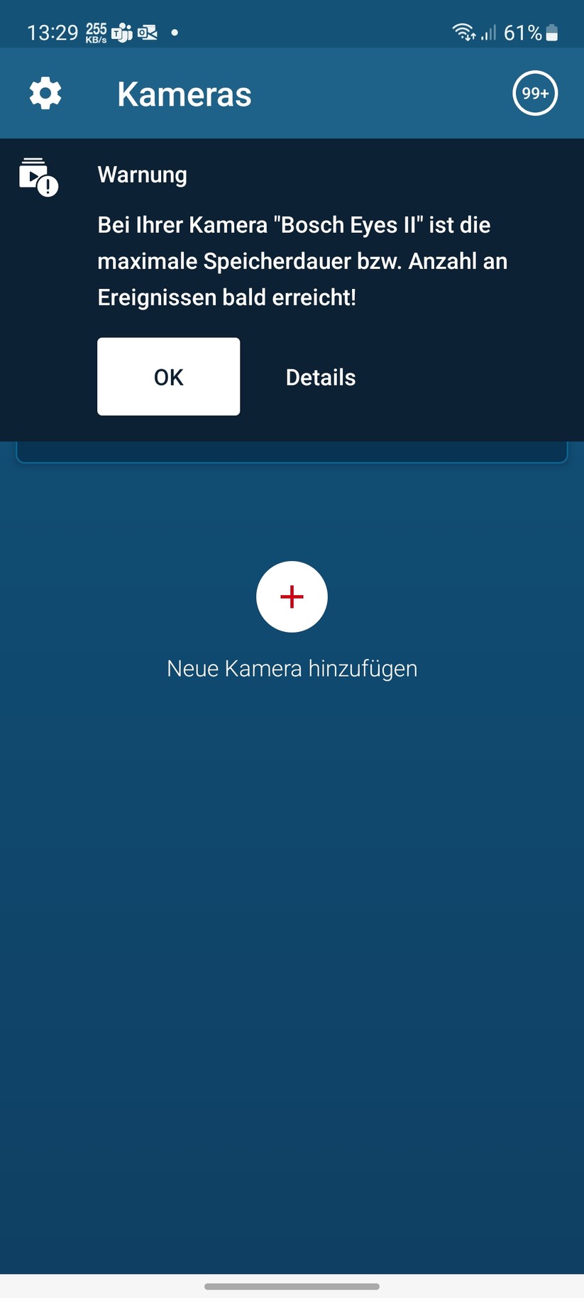 Bosch Eyes Innenkamera II: App, Einrichtung