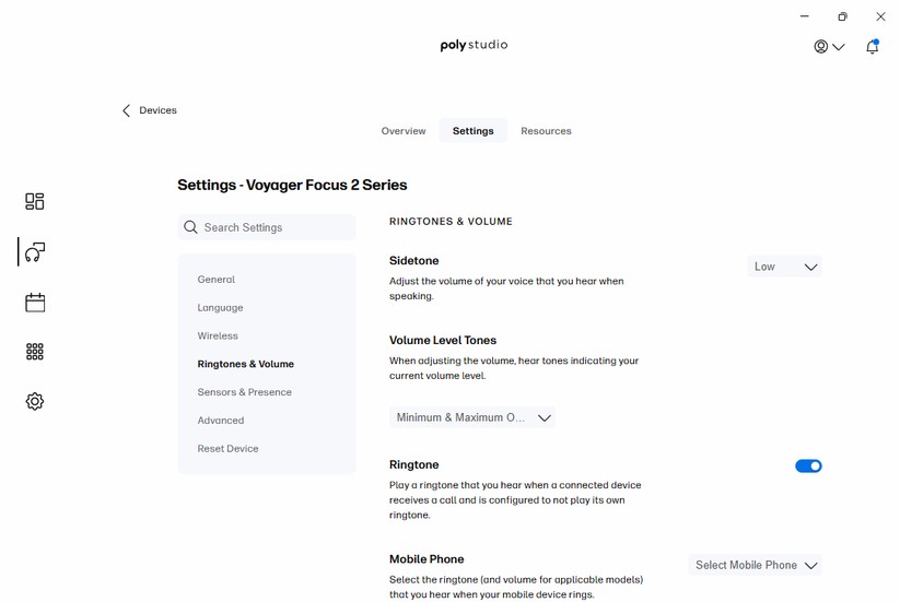 Poly Voyager Focus 2 UC - Bilder App
