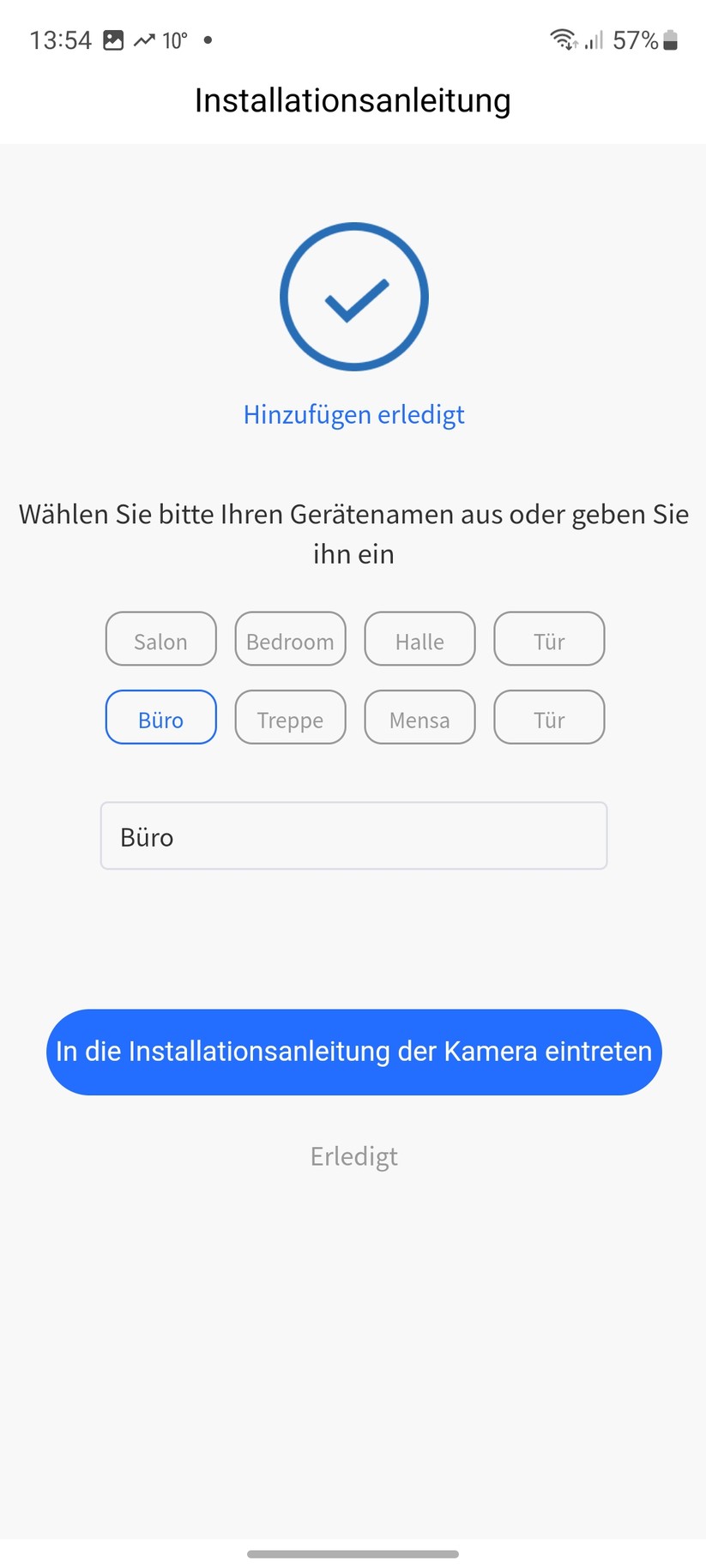 PTZ-Kamera für Lampenfassung E27: App