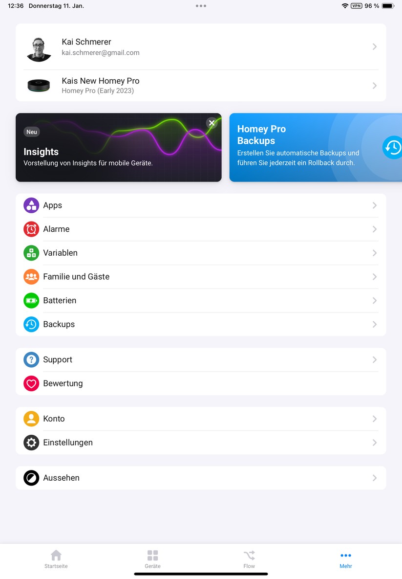 Homey Pro: Einfache Bedienung per App und Browser