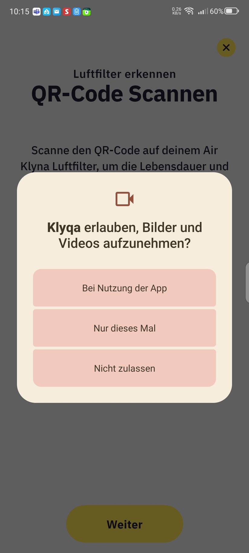 Klyqa Air Klyna S: App