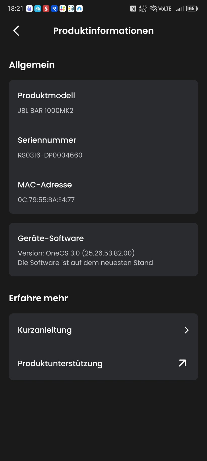 Mit der App JBL One wird die JBL BAr 1000MK2 eingerichtet.