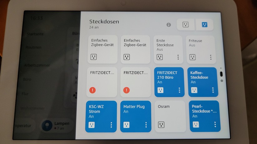 Amazon Echo Hub: Konfiguration und Oberfläche