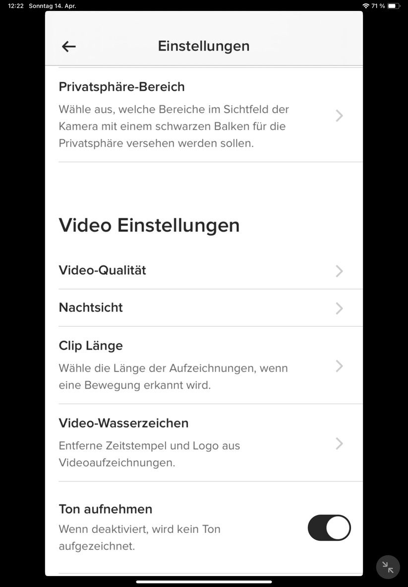 Yale Smart Outdoor Camera: Einrichtung und Einstellungen