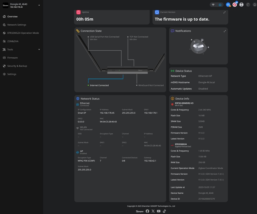  Einfache Verwaltung dank Web-Oberfläche und per MQTT auch in Home Assistant integrierbar.