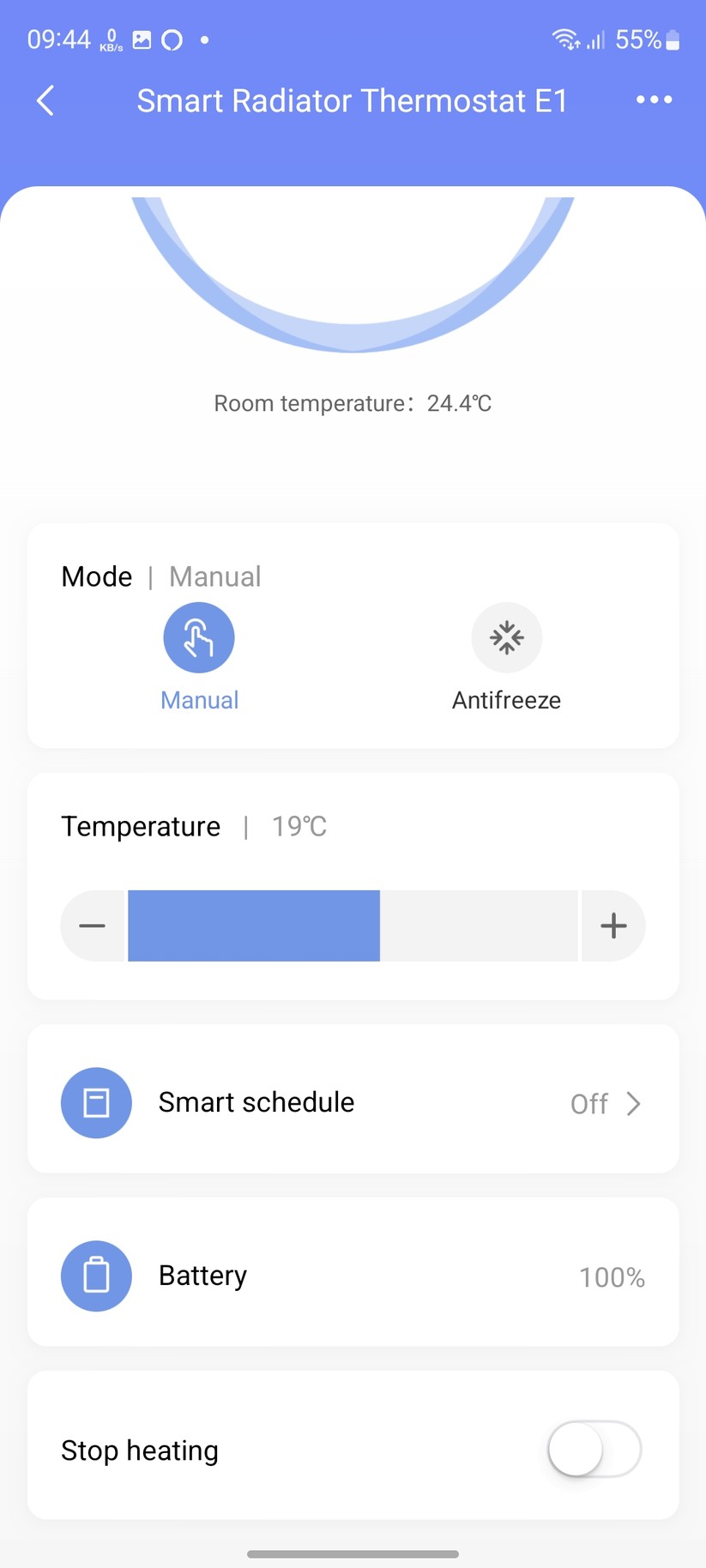 Aqara Radiator Thermostat E1: App