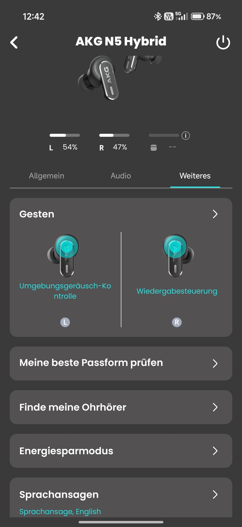 AKG N5 Hybrid Screenshot