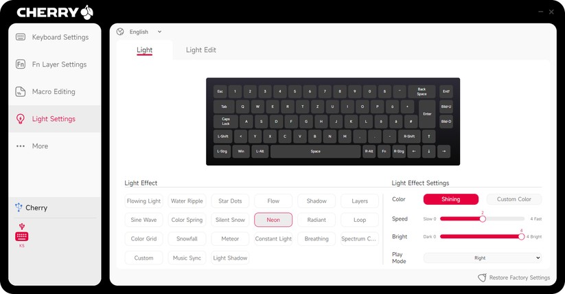 Cherry Xtrfy K5 Pro TMR Compact - Bilder App 