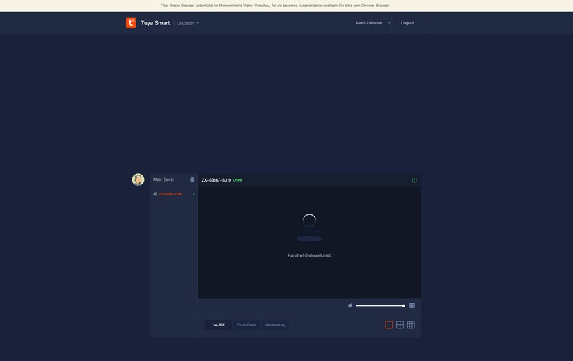 Visortech Outdoor-Wandleuchte mit 2K-Outdoor-Kamera ZX-5319: Den Livestream können Anwender auch mit einem kompatiblen Browser betrachten.